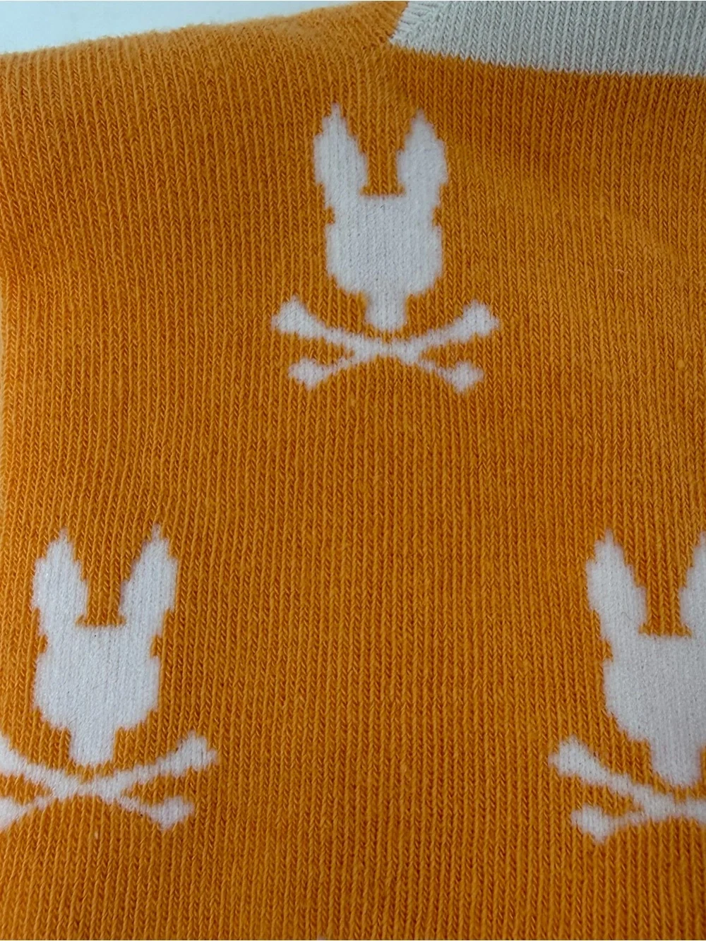 Psycho Bunny Men’s Repeating Logo Pima Cotton Blend Socks 2 pair Orange Blue NWT
